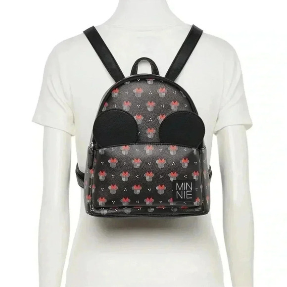 NWT Dani - Danielle Nicole x Disney Black Minnie Mouse Mini Backpack,Polka Dot - Picture 2 of 9